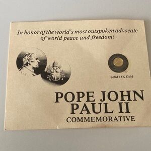 Pope John Paul II Commemorative Gold Coin
